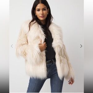 WHBM Faux Fur Coat